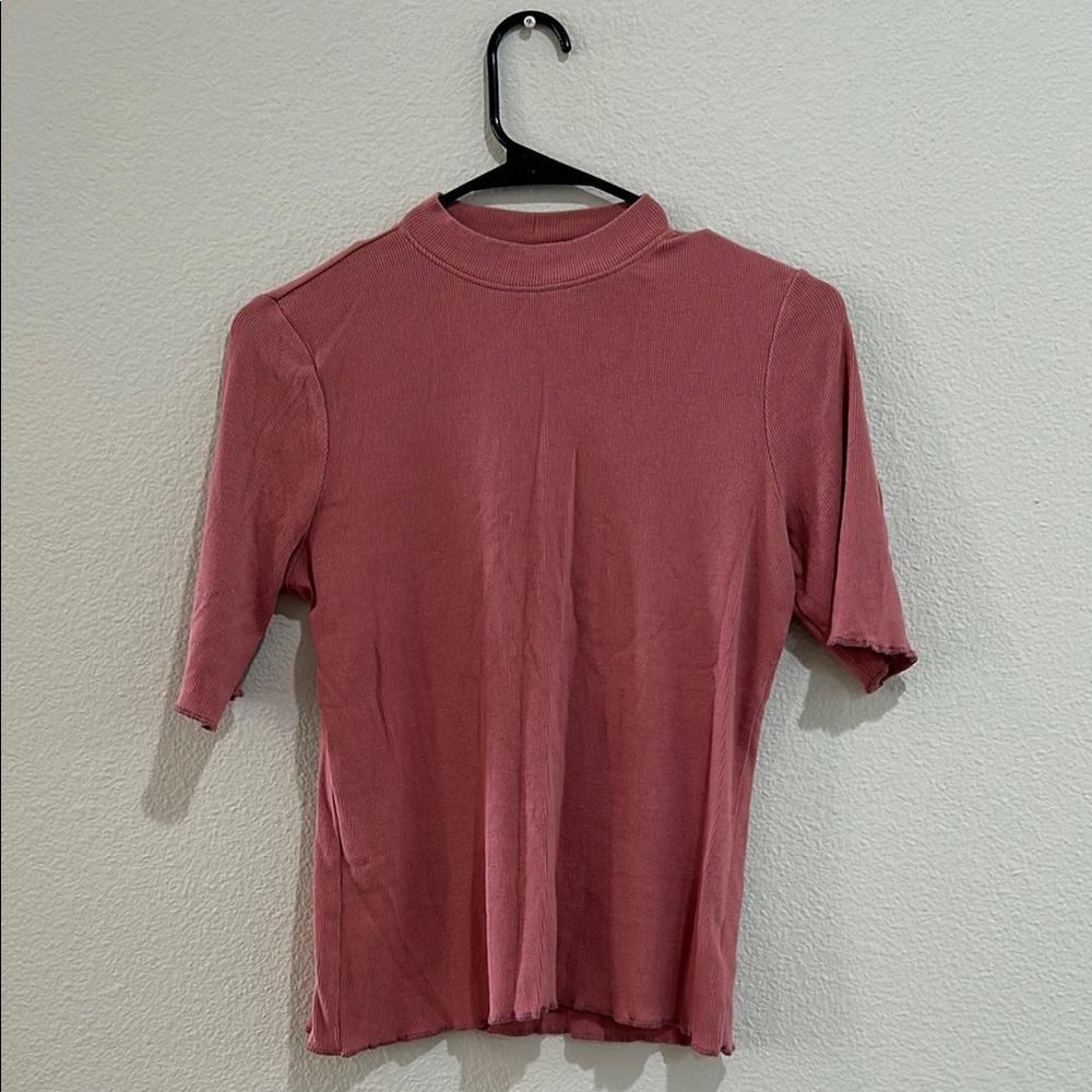 Blush Pink high neck, half sleeve blouse